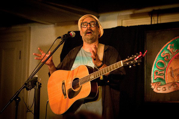 Vance Gilbert performs at the Rose Garden Coffeehouse in May 2011 ~ Photo by Stephen Ide