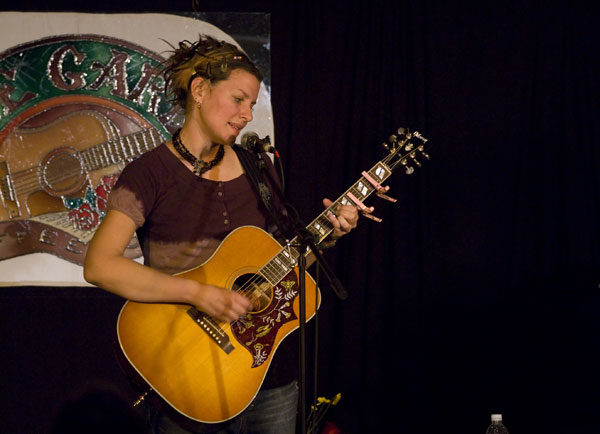 Antje Duvekot performs at the Rose Garden Coffeehouse. Photo by Stephen Ide.