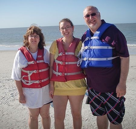 Deb, Rachel and Steve prepare to go jet-skiing Deb, Rachel and Steve prepare to go jet-skiing