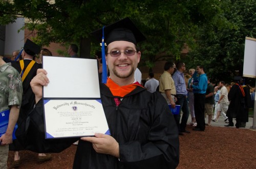 Jared shows that he really did get a diploma.