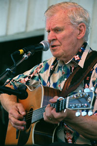 Doc Watson at the Grey Fox Bluegrass Festival in July 2001 ~ Photo by Stephen Ide